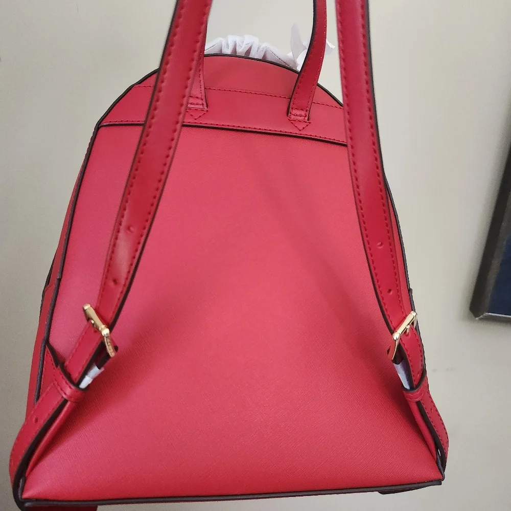Michael Kors NWT Sheila Medium Bright Red Backpack